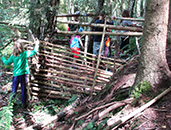 Wald und Hütten Sommerferienlager